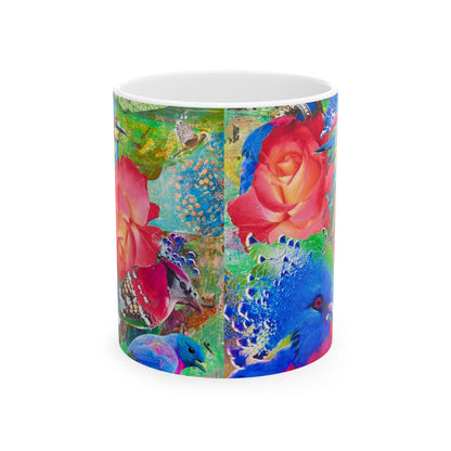 Birds & Flowers Ceramic Mug