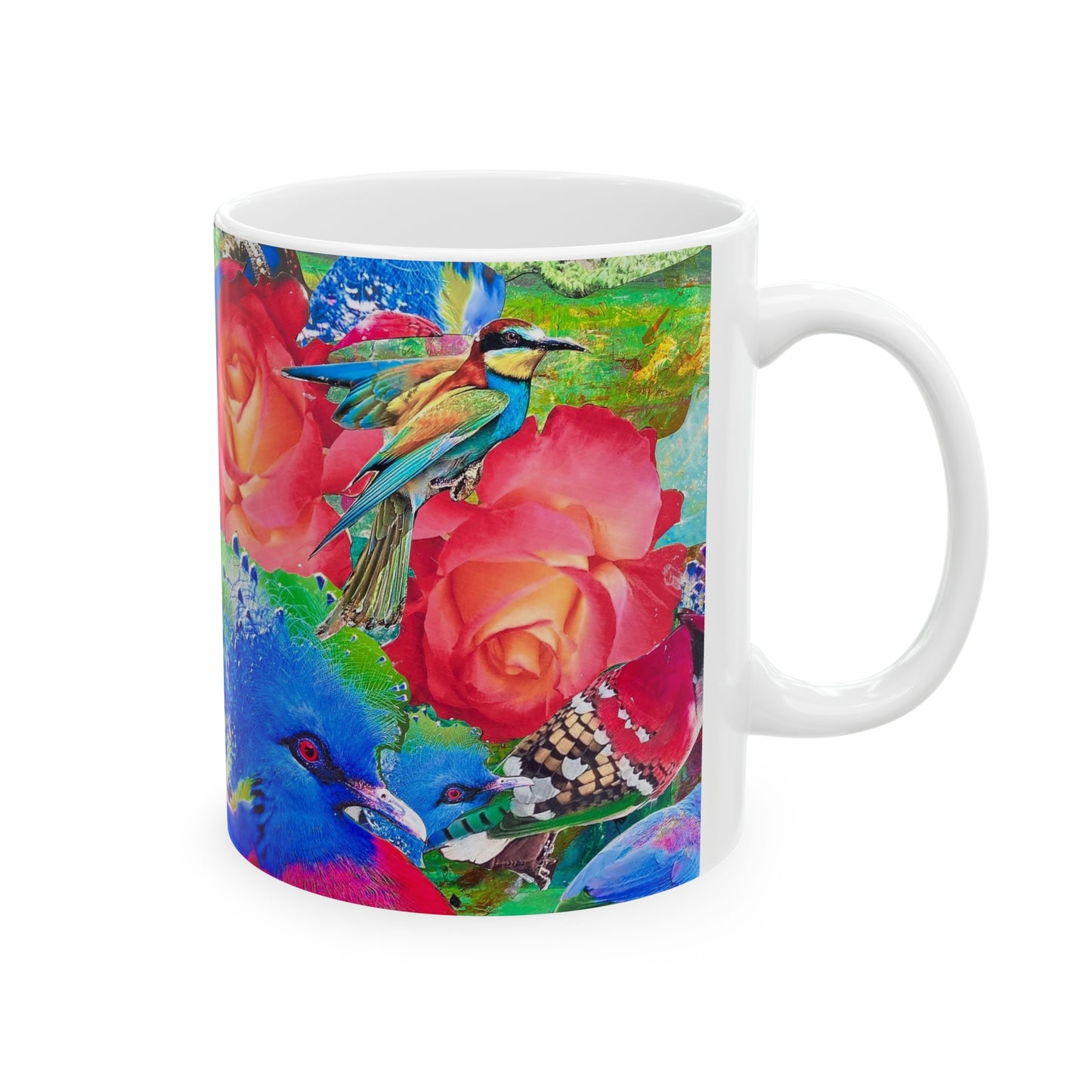 Birds & Flowers Ceramic Mug