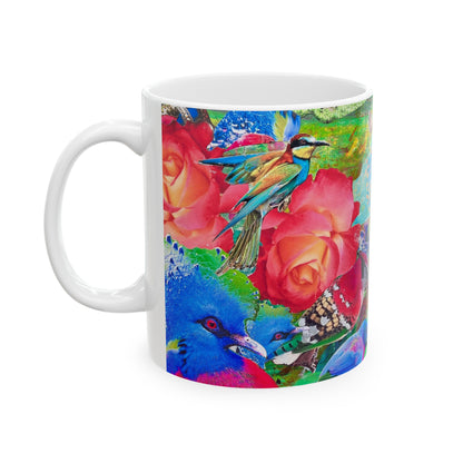 Birds & Flowers Ceramic Mug