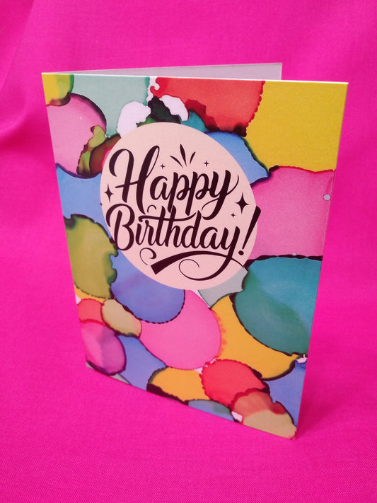 Fiesta Dots Happy Birthday Card