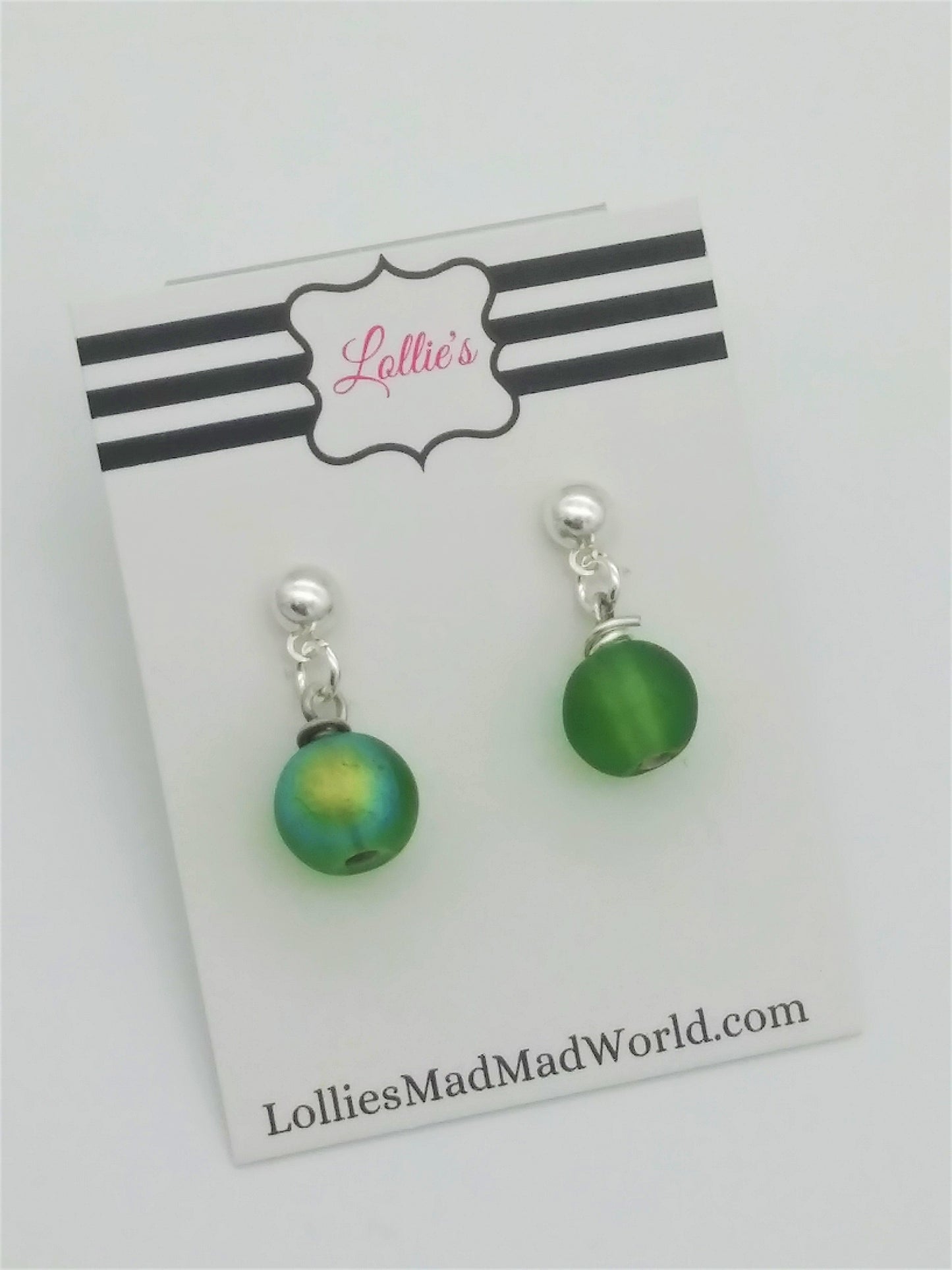 Glow Drop Earrings - Green