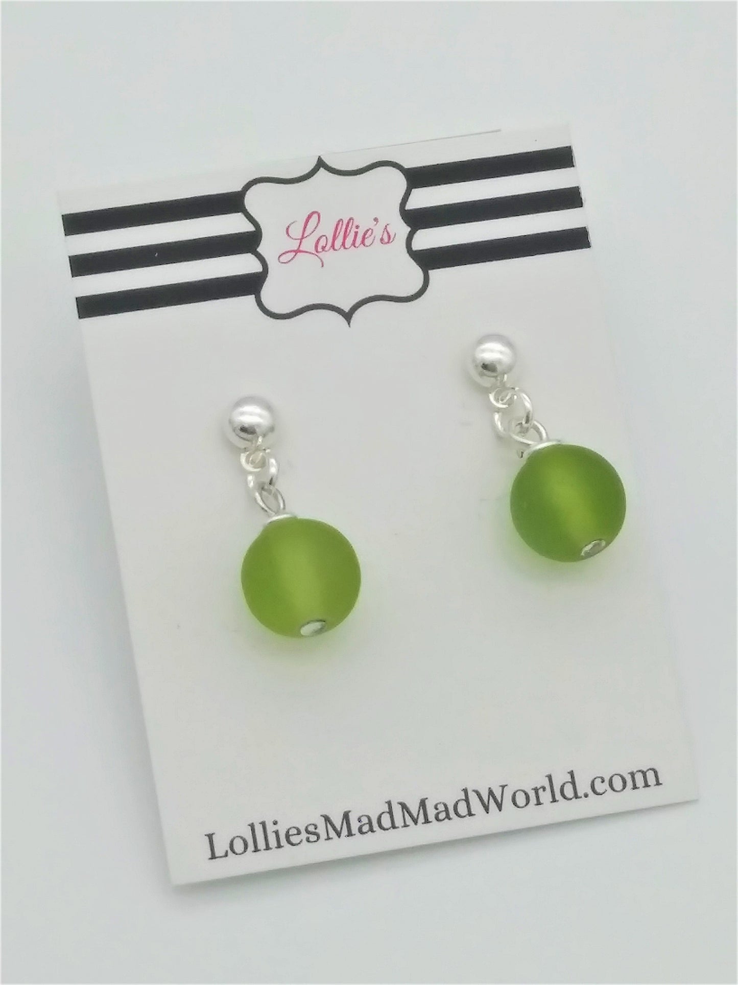 Glow Drop Earrings - Spring Green