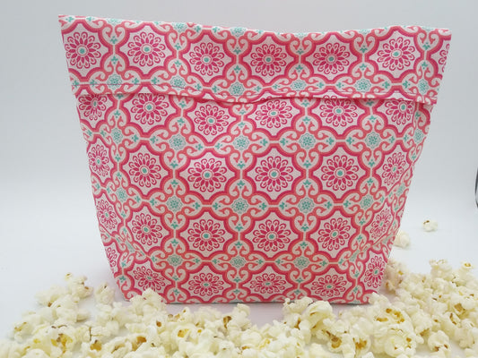 Microwave Popcorn Bag - Pink Morrocan