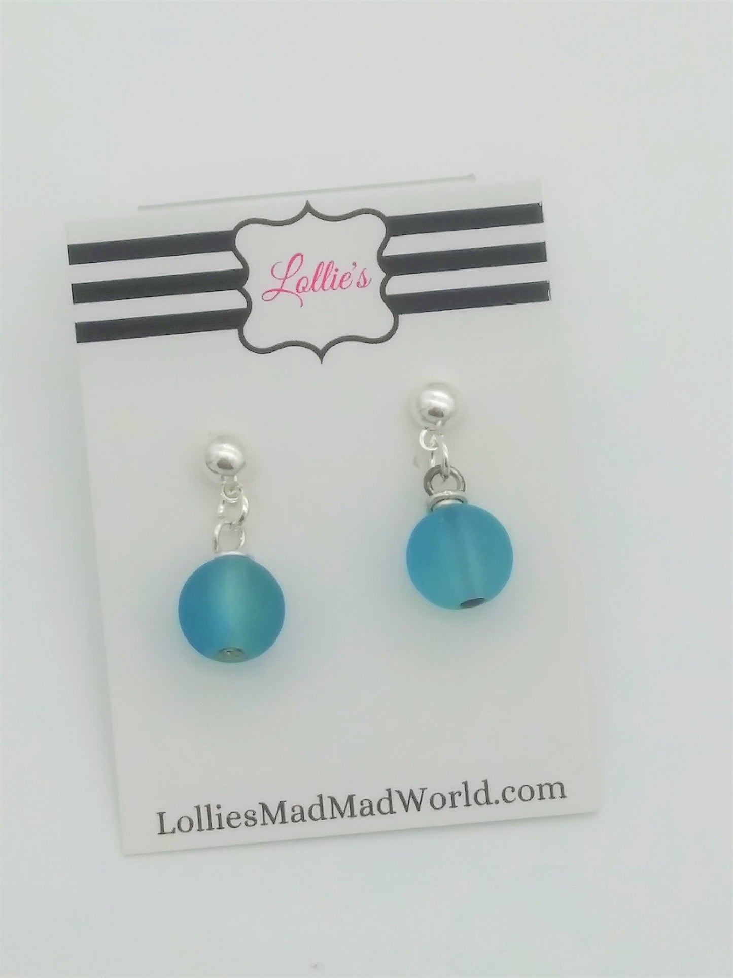 Glow Drop Earrings - Bright Blue