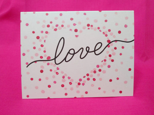 Pink Heart Love Card